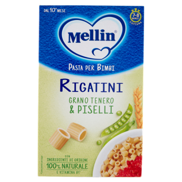 MELLIN Pastina Rigatini con Grano Tenero e Piselli 280 g