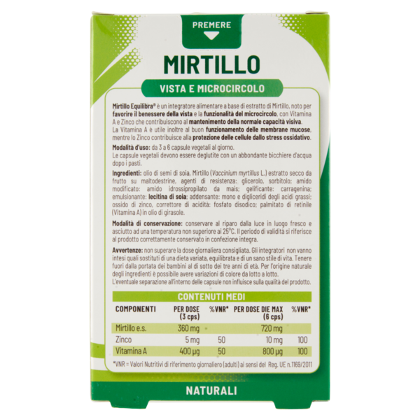 equilibra Mirtillo 60 Capsule Vegetali 26 g