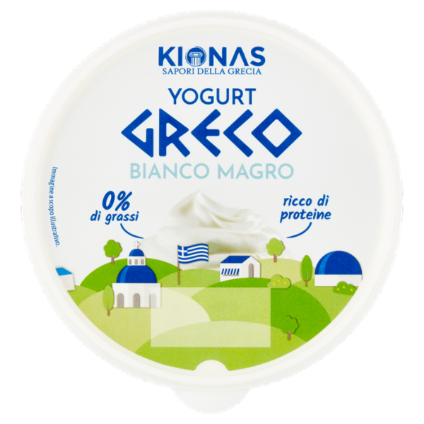 Kionas Yogurt Greco Bianco Magro 0% di grassi 500 g