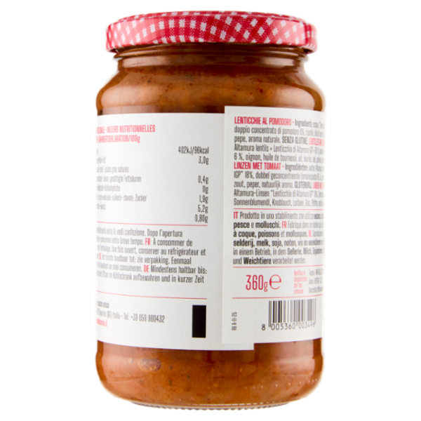 Le Conserve della Nonna Lenticchie al Pomodoro 360 g