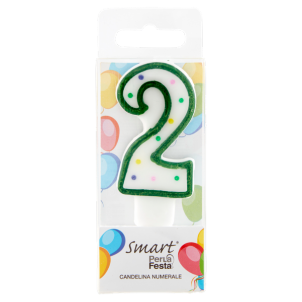 Smart PerLa Festa Candelina Numerale 2 1 pz