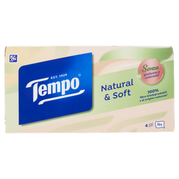 Tempo Natural & Soft Fazzoletti 4 veli 70 pz