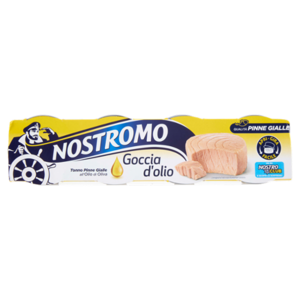 Nostromo Goccia d'olio Tonno Pinne Gialle all'Olio di Oliva 4 x 65 g
