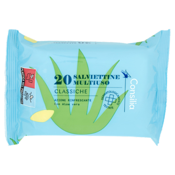 Consilia Salviettine Multiuso con Aloe 20 pezzi