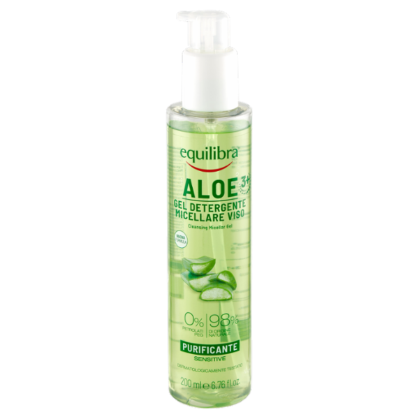equilibra Aloe 3+ Gel Detergente Micellare Viso Purificante 200 ml