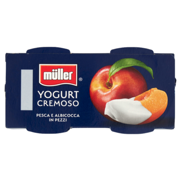 müller Yogurt Cremoso Pesca e Albicocca in Pezzi 2 x 125 g