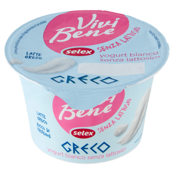 Selex Vivi Bene Yogurt Greco Bianco Senza Lattosio 150 g