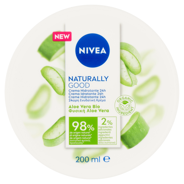 Nivea Naturally Good Crema Idratante 24h Aloe Vera Bio 200 ml