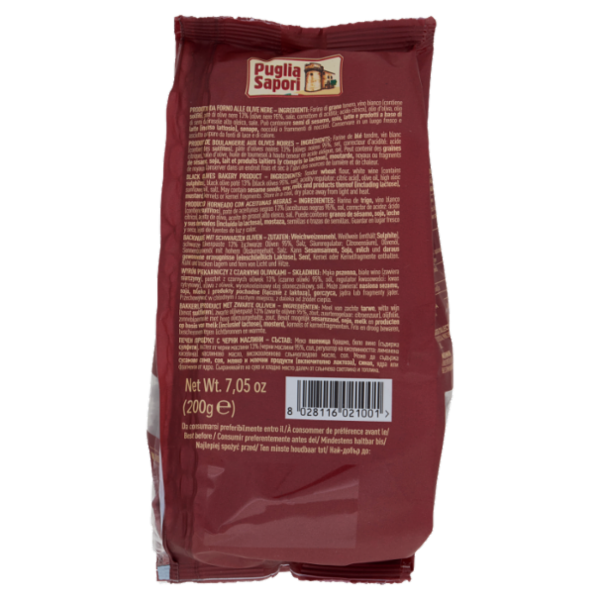 Puglia Sapori I Gourmet Tarallini Specialità alle Olive Nere 200 g