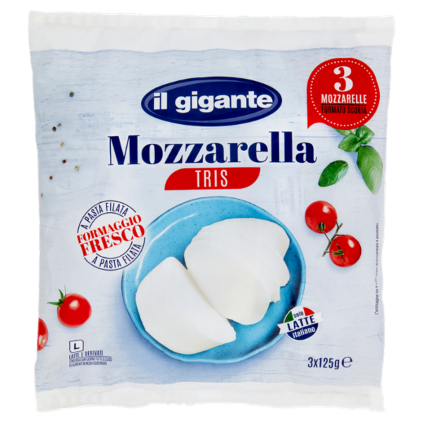 IL GIGANTE Mozzarella Tris 3 x 125 g
