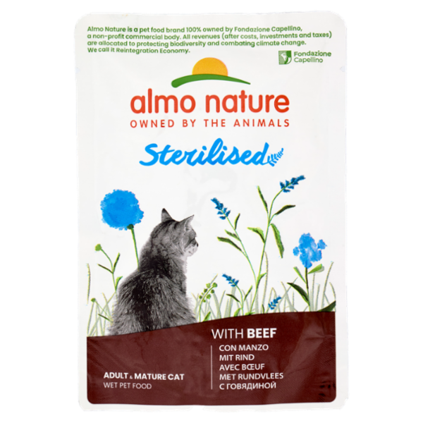 almo nature Sterilised Adult & Mature Cat con Manzo 70 g