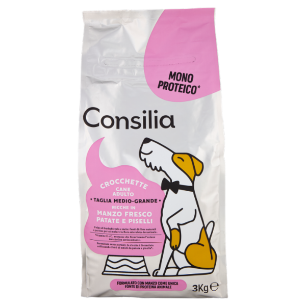 Consilia Cane Crocchette con Manzo Mono Proteico 3 kg