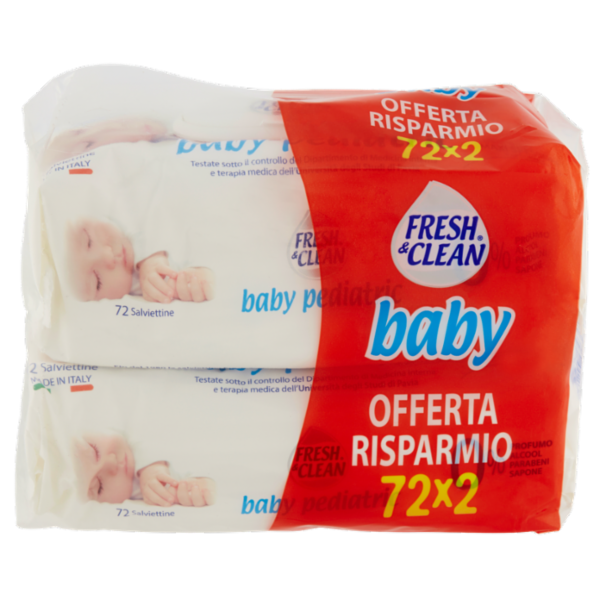 Fresh & Clean baby pediatric Salviettine 2 x 72 pz