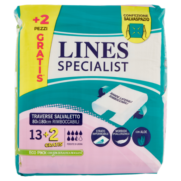 Lines Specialist Traverse Salvaletto 80x180cm Rimboccabili 13+2 pz