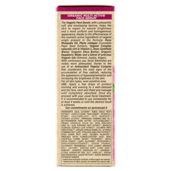 I Provenzali Bio Siero Viso Multiattivo Biologico Rosa Mosqueta 30 mL