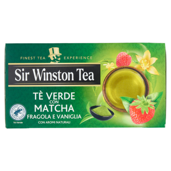 Sir Winston Tea Tè Verde con Matcha Fragola e Vaniglia 20 x 1,75 g