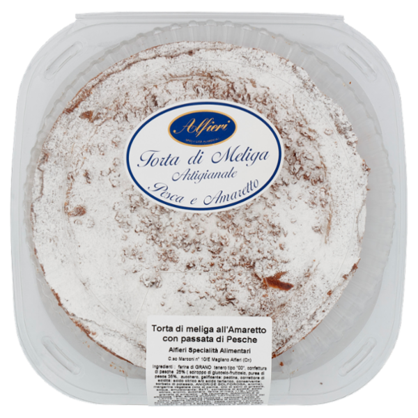 Torta di Meliga Artigianale Pesca e Amaretto 500 g