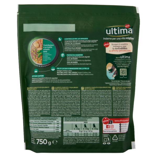ultima Cat Tratto Urinario con Pollo 750 g