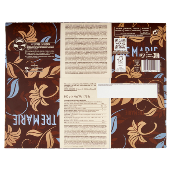 Tre Marie Colomba Re Noir 800 g