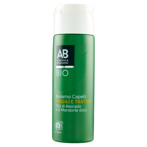 Armonia & Benessere Balsamo per Capelli Fragili e Trattati Bio con Olio Avocado e Mandorle 200 ml