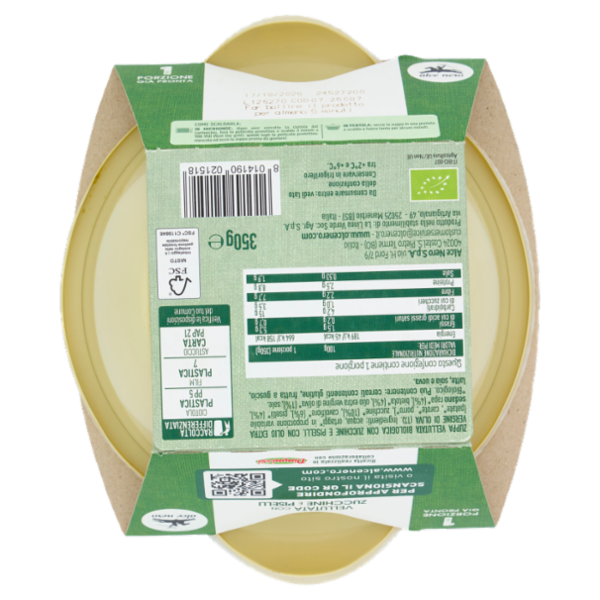 alce nero Vellutata con Zucchine e Piselli 350 g