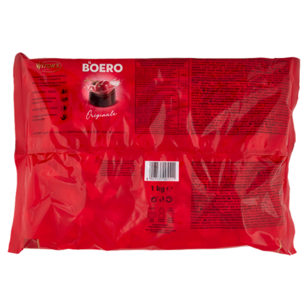 Witor's il Boero Originale Cioccolato Extra Fondente con Ciliegia e Liquore 1 kg
