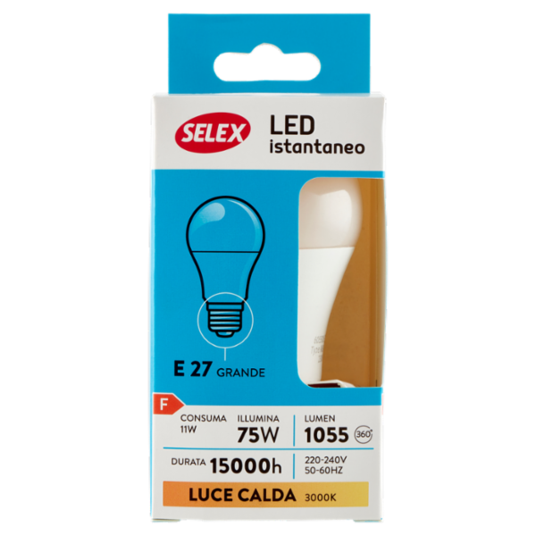 Selex Lampadina Led Goccia E27 11W Luce Calda