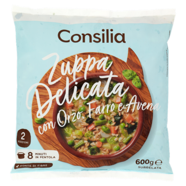 Consilia Zuppa Delicata con Orzo, Farro e Avena Surgelata 600 g