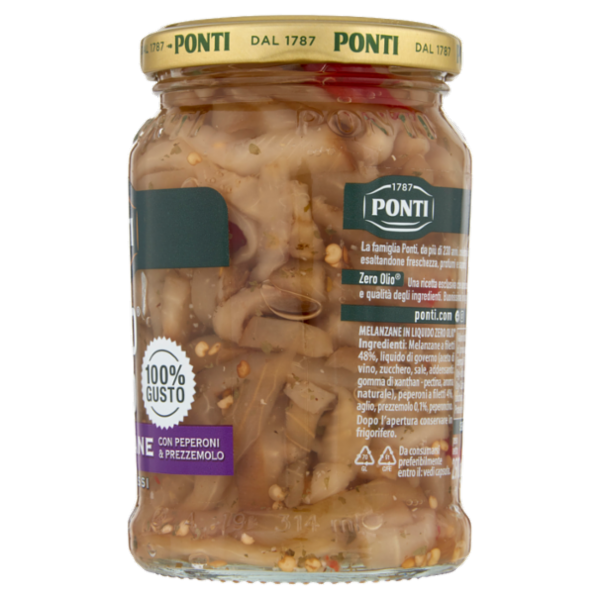 Ponti Zero Olio Melanzane con Peperoni & Prezzemolo 290 g