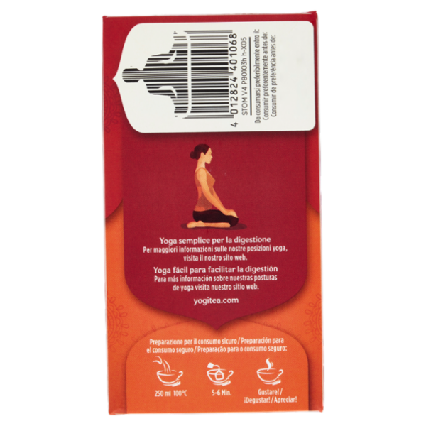 Yogi Tea Digestion Bio infuso ayurvedico di erbe con cardamomo, finocchio e zenzero - 30,6g
