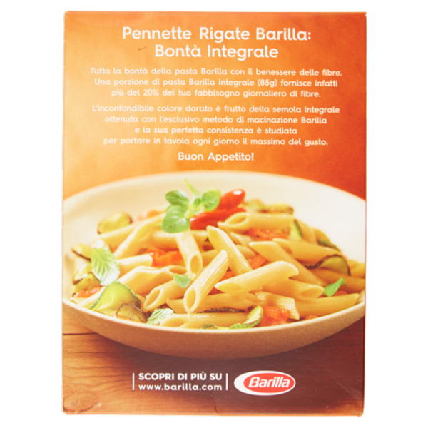 Barilla Pasta Integrale Penne Rigate 100% grano italiano 500 g