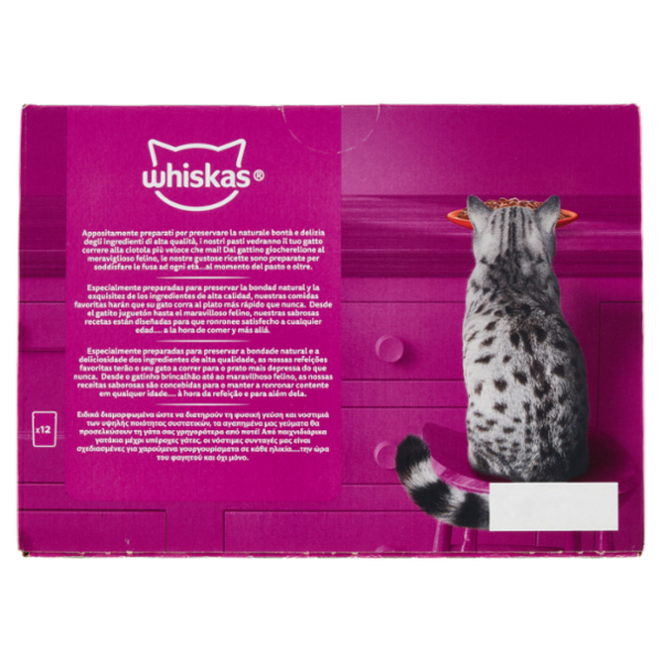 Whiskas Selezione Gustosa in salsa con manzo, con pollo, con agnello, con pollame 12 x 85 g