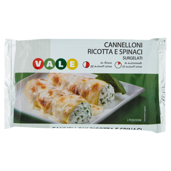 Vale Cannelloni Ricotta e Spinaci Surgelati 500 g