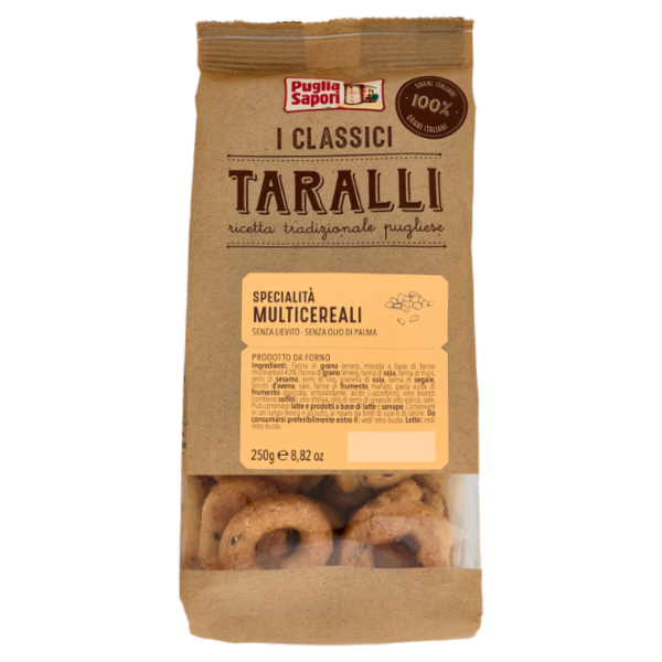 Puglia Sapori I Classici Taralli Specialità Multicereali 250 g