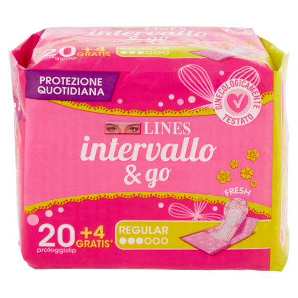 Lines intervallo & go Regular Fresh 20+4 pz