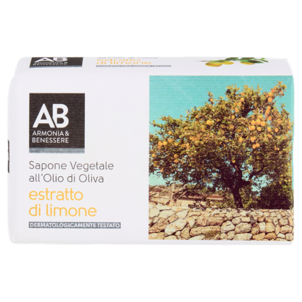 Armonia & Benessere Sapone Vegetale All'Olio di Oliva Estratto di Limone 125 g