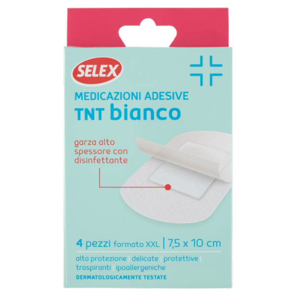 Selex Cerotti Tnt Bianco 7,5x10 cm 4 pezzi