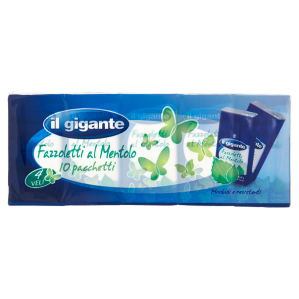 IL GIGANTE Fazzoletti al Mentolo 4 Veli 10 pz