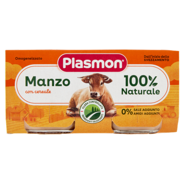 Plasmon Omogeneizzato Manzo con cereale 2 x 80 g