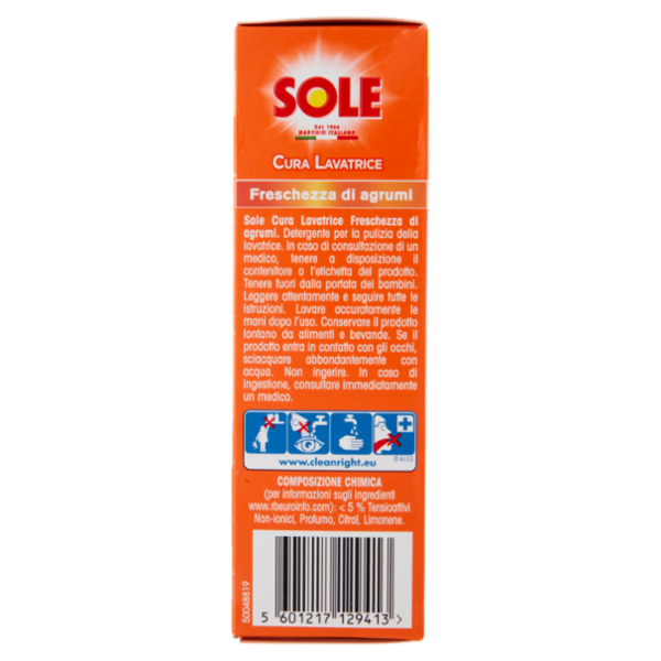 Sole Freschezza d'Agrumi Cura Lavatrice 250 ml x 2