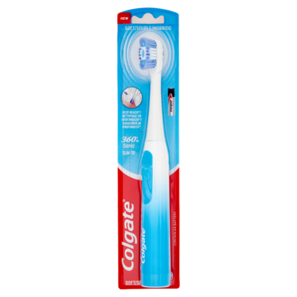 Colgate spazzolino a batteria 360 Sonic Slim Tip, morbido