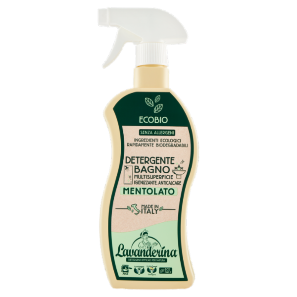 Lavanderina Detergente Bagno Multisuperficie Mentolato Ecobio 650 mL