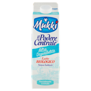 Mukki Il Podere Centrale Alta Digeribilità Latte Biologico Senza Lattosio Parzialmente Scremato 1 l
