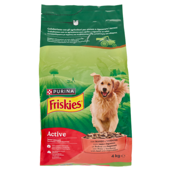 PURINA FRISKIES Active Manzo e Verdure 4kg
