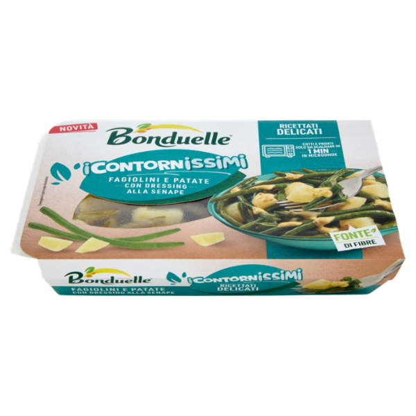 Bonduelle i Contornissimi Ricettati Delicati Fagioli e Patate con Dressing alla Senape 200 g