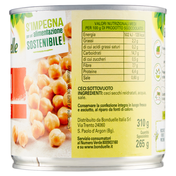 Bonduelle al Vapore Ceci Gustosi e Vellutati 310 g