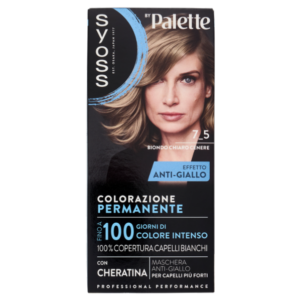 Syoss By Palette Colorazione Permanente 7_5 Biondo Chiaro Cenere