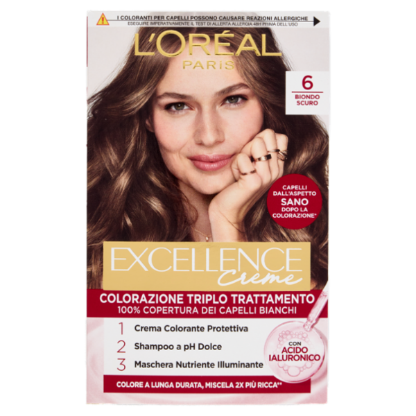L'Oréal Paris Excellence Creme Colorazione Triplo Trattamento 6 Biondo Scuro