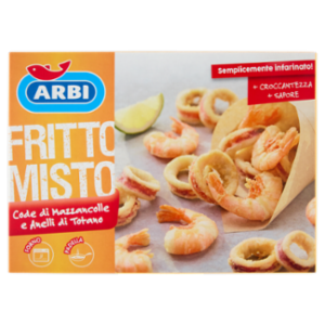 Arbi Fritto Misto Code Di Mazzancolle e Anelli Di Totano 280 g