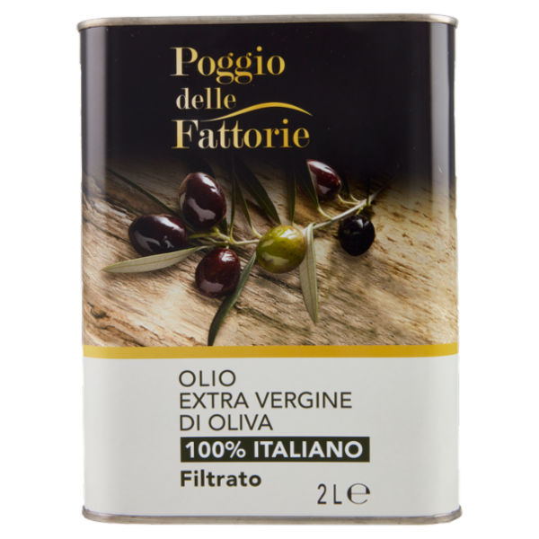 Poggio delle Fattorie Olio Extra Vergine di Oliva 100% Italiano Filtrato 2 L
